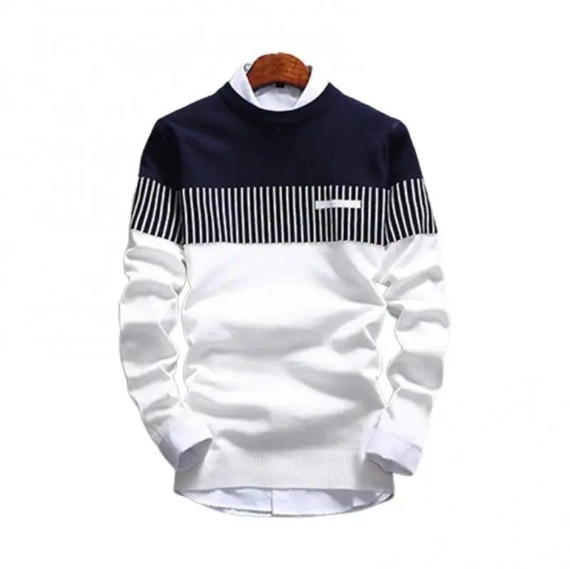 New Autumn Pullovers Men Fashion Stripe Causal Knitted Sweaters Pullovers Mens Slim Fit O Neck Knitwear Mens Brand Clothing 2023