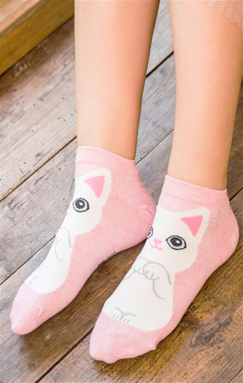 New Women Animal Ankle Socks With Letters Cat Kitten Pet For Elder Children Or Adult Unisex Sokken Novel Gift Dropship