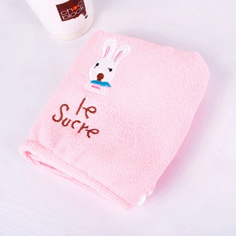 1/2/3PCS Cartoon Rabbit Hair Drying Bath Towel Super Absorbent Women Drying Hair Towel Microfiber Hair Drying Towel Bath