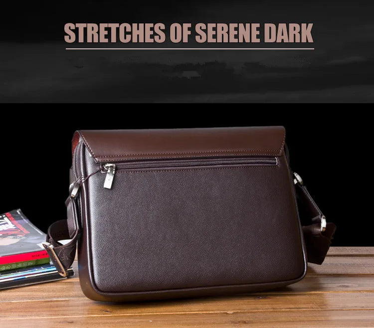 New Arrived Luxury Brand Men's Messenger Bag Vintage PU Leather Shoulder Bag Handsome Crossbody Handbags Free Shipping