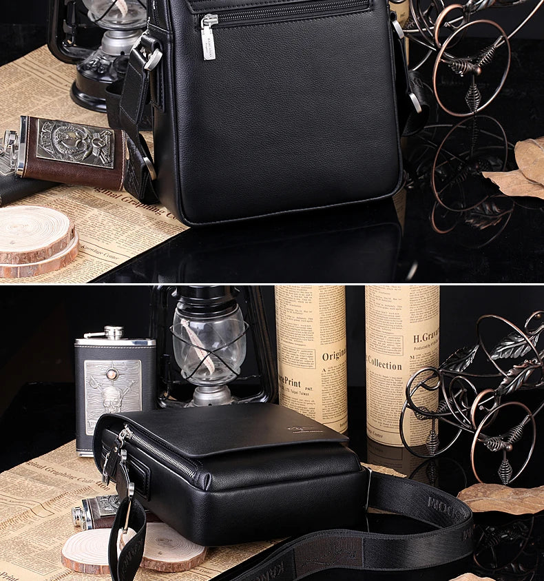 New Arrived Luxury Brand Men's Messenger Bag Vintage PU Leather Shoulder Bag Handsome Crossbody Handbags Free Shipping