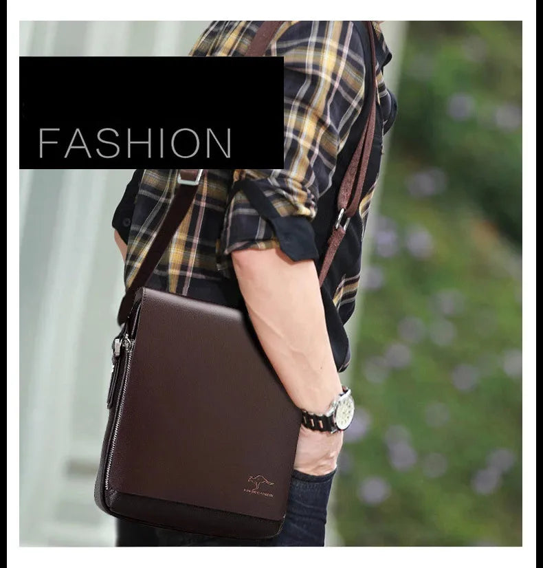 New Arrived Luxury Brand Men's Messenger Bag Vintage PU Leather Shoulder Bag Handsome Crossbody Handbags Free Shipping