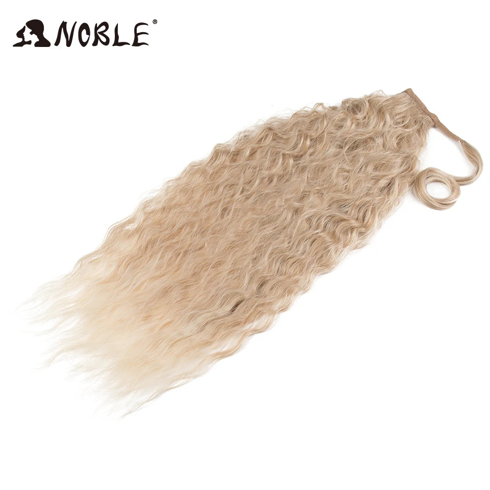 Noble 30 Inch Long Curly Ponytail Wrap Around Ponytail Clip in Hair Extensions Natural Hairpiece Headwear Synthetic Hair