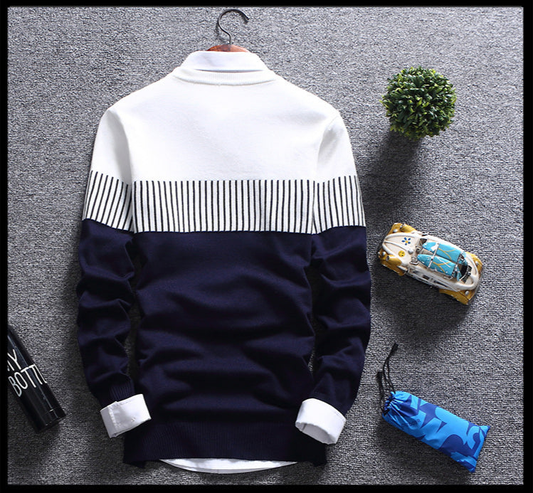 New Autumn Pullovers Men Fashion Stripe Causal Knitted Sweaters Pullovers Mens Slim Fit O Neck Knitwear Mens Brand Clothing 2023