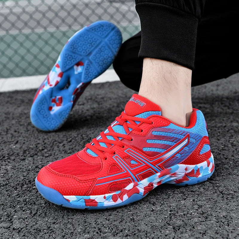 Women and Men Sports Shoes Professional Badminton Shoes Comfortable Breathable Tennis Shoes Shock Absorbing Volleyball Shoes Men