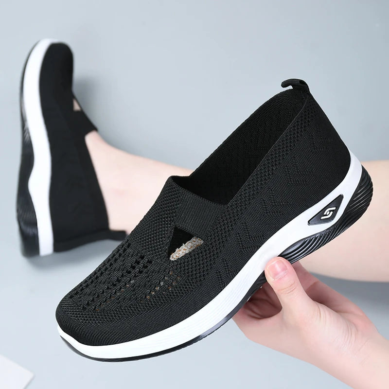 Summer New Comfort Casual Women's Shoes New Fashion Soft Sole Breathable Hollow Out Flat Shoes for Women Zapatos De Mujer