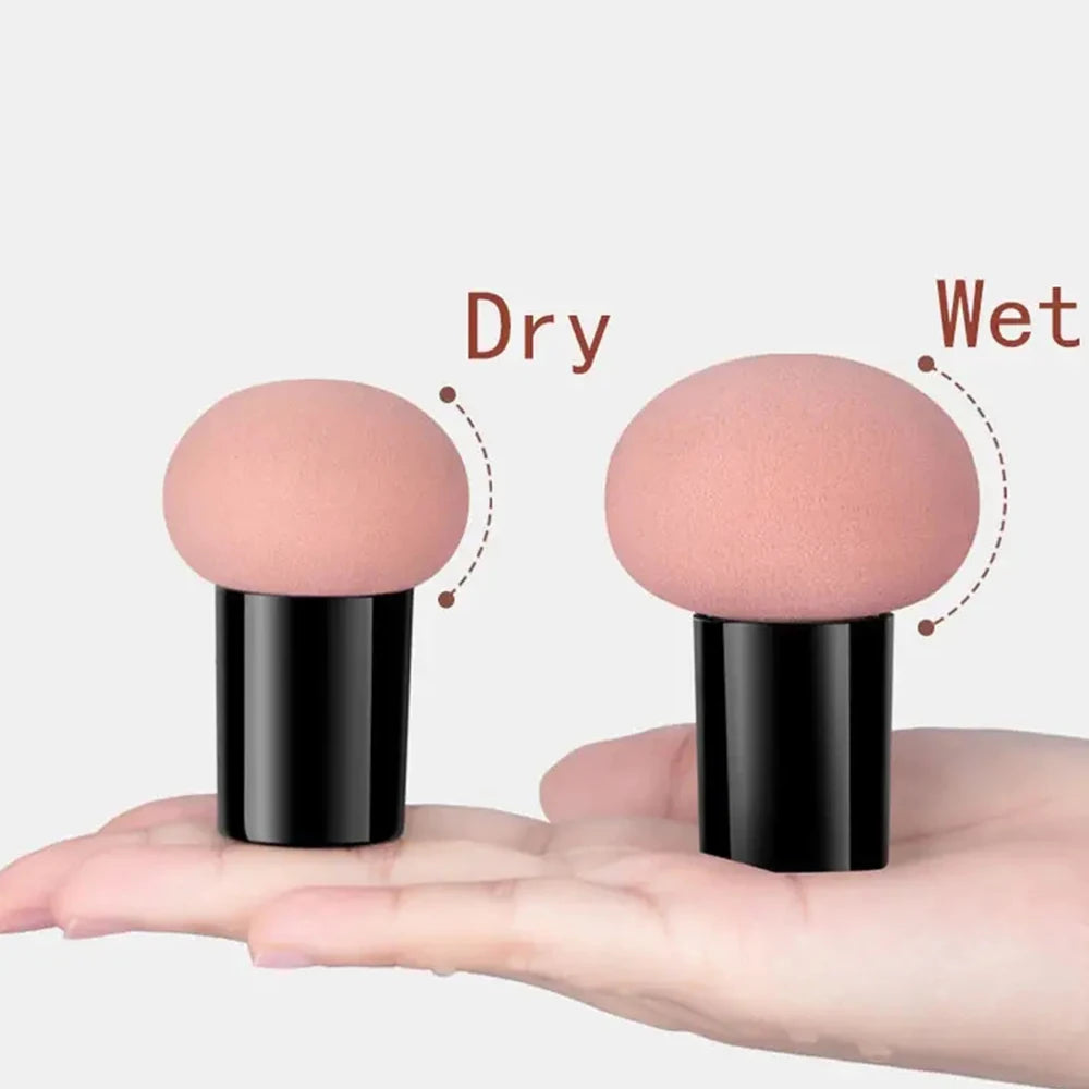 Mushroom Head Makeup Sponge Dry Wet Dual-use Cosmetic Powder Puff with Handle Case Professional Foundation Creams Beauty Tools