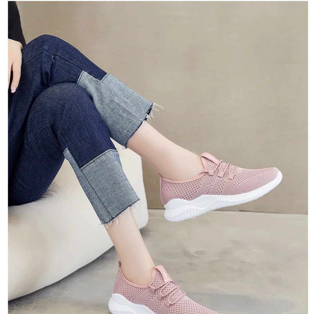 Women's shoes 2024 mesh breathable comfortable sports shoes soft sole lightweight fashion casual shoes