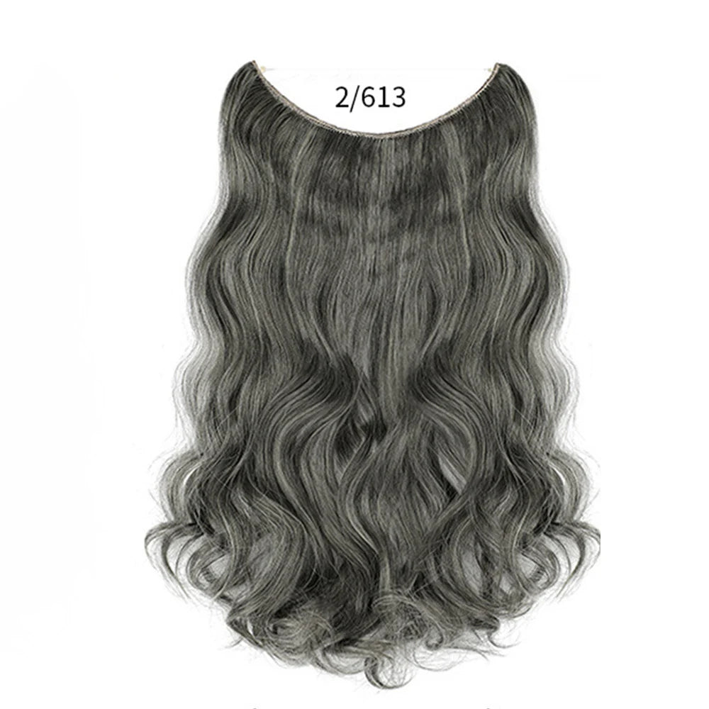 No Clip Synthetic Wave Hair Extensions Invisible Curly wig  Accessorie Hairpieces Heat Resistant Long Hair For Women  Hairextens