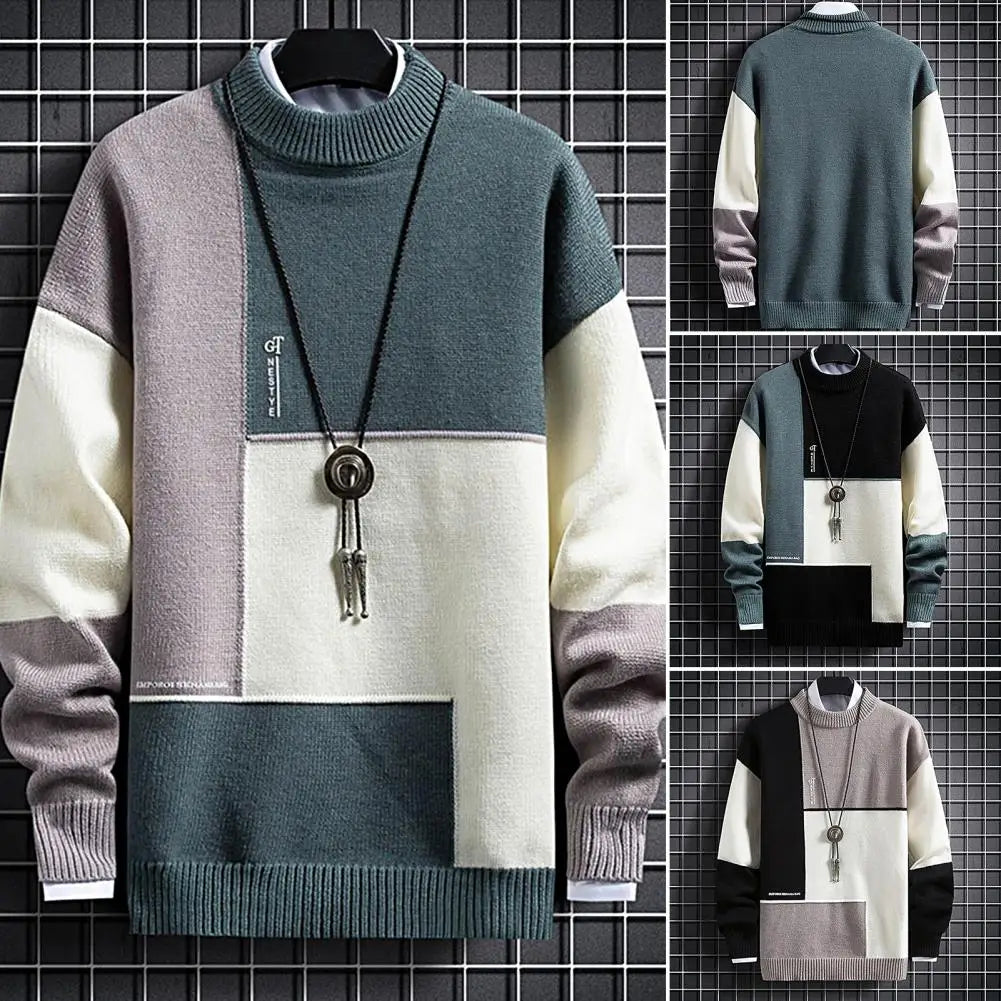 Trendy Spring Sweater Loose Thermal Thick Streetwear Men Winter Sweater