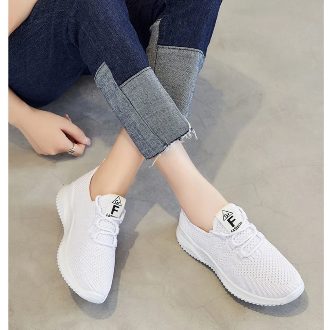 Women's shoes 2024 mesh breathable comfortable sports shoes soft sole lightweight fashion casual shoes