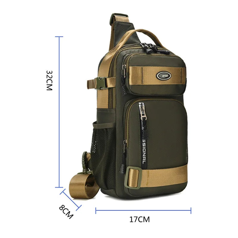 Fashion Multifunction Men's Shoulder Bag Outdoor Sling Crossbody Bags For Male Travel Trend High Capacity Sport Chest Bag