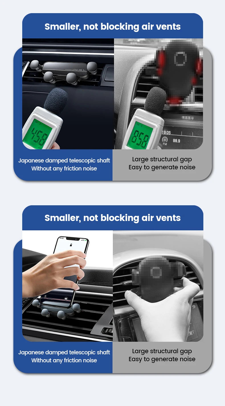 Universal Car Air Vent Phone Mount Extension Clip Air Vent Mobile Phone Holder Hands-Free Cellphone Bracket for IPhone Samsung