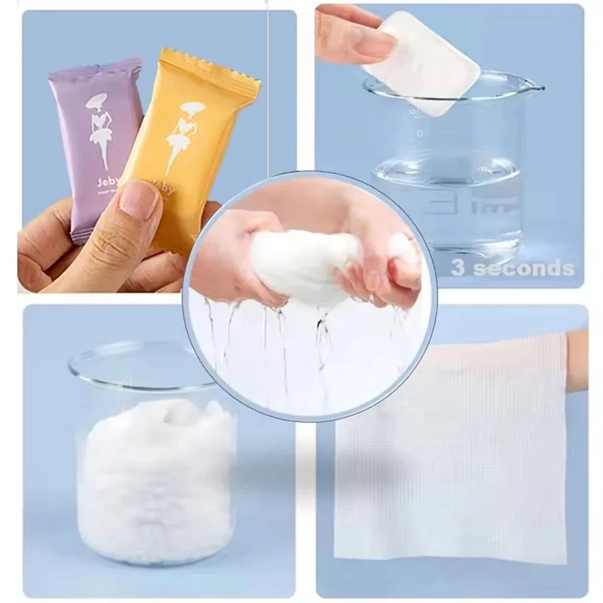 14 Pieces/Box New Mini Compressed Towel Disposable Capsule Towel Magic Face Care Piece Outdoor Travel Cloth Paper Towel