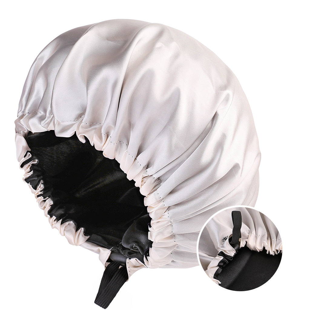 Wholesale Satin Bonnet for Sleeping Silky Bonnet Cap Large Double Layer Reversible Adjustable Sleep Bonnet Used To Hair Care