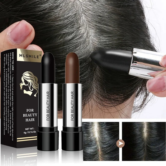 Black and Brown One-off Temporary Hair Coloring Covered White Hairs Hairline Disposable Lipstick Hair Dye Stick Smear Type Dye