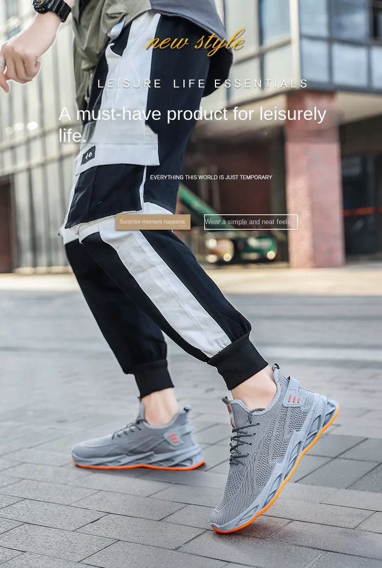 Shoes men 2024 new style trend men's shoes breathable lace-up running shoes Korean version lightweight casual sports shoes men