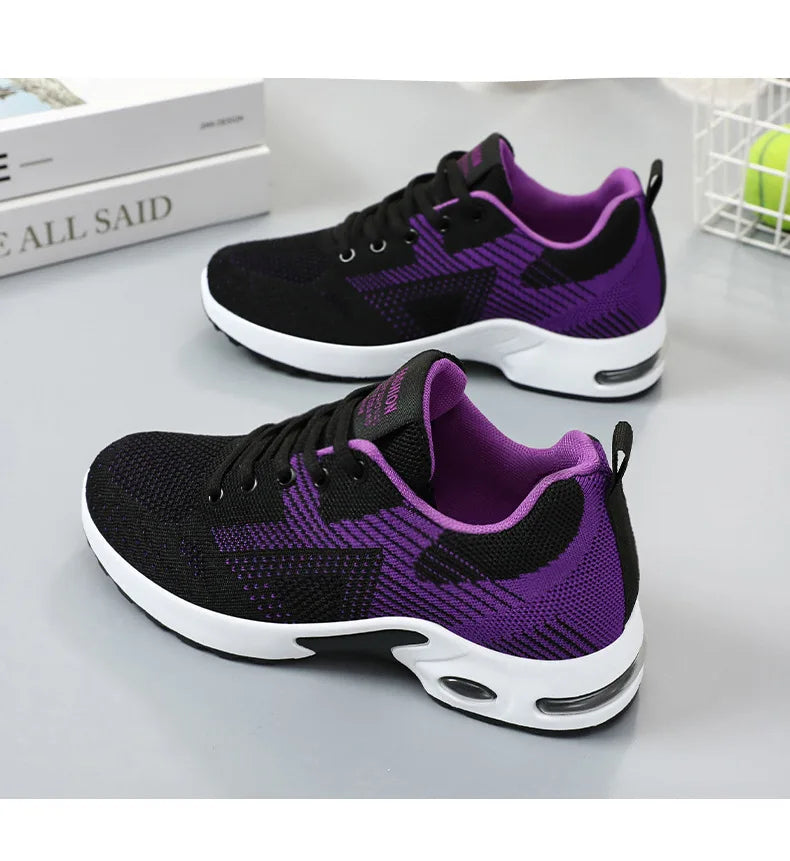 Sports shoes Women's new women's shoes summer large size casual comfortable breathable lace-up sports running shoes