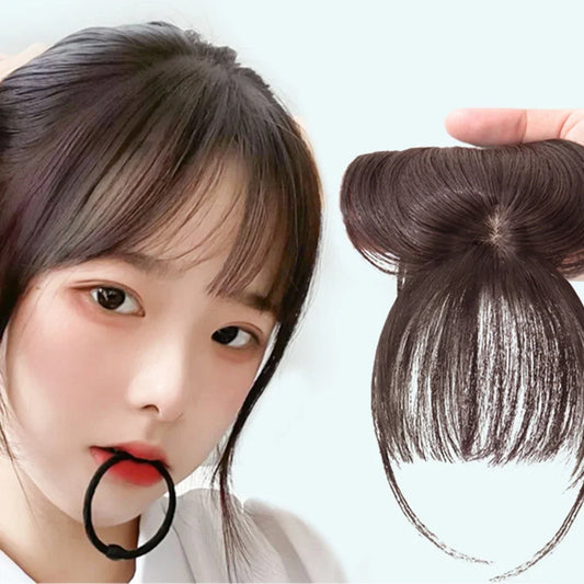 3D Air Bangs Wig Female French Bangs Natural Invisible Patch Internet Celebrity Face Shaping Fake Bangs Hair Piece