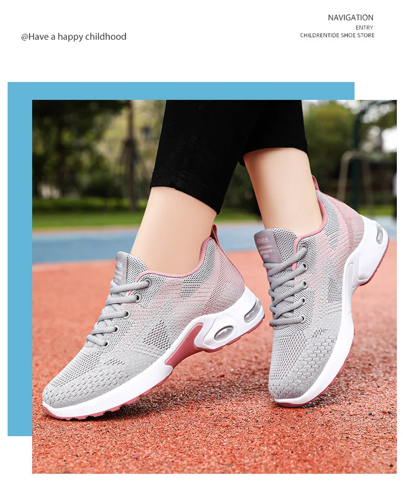 Running shoes Women 2024 spring new large size casual breathable lace-up air cushion sports shoes sneakers