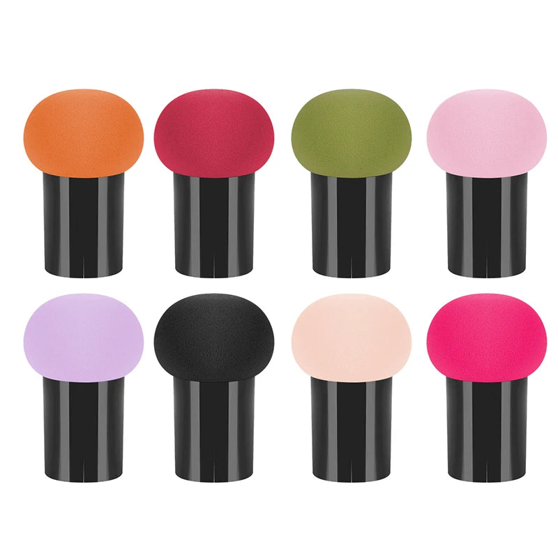 Mushroom Head Cosmetic Puff Foundation Makeup Sponge Powder Puff Smooth Sponge  Multi- Function Dry & Wet Beauty Makeup Tool