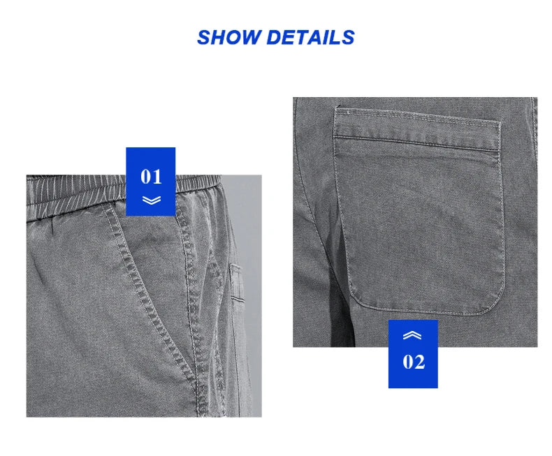 S-5XL 6Style,Men's Loose Jeans Summer Soft Lyocell Thin Fabric Straight Pants Drawstring Elastic Waist Korea Casual Trousers,Y2K