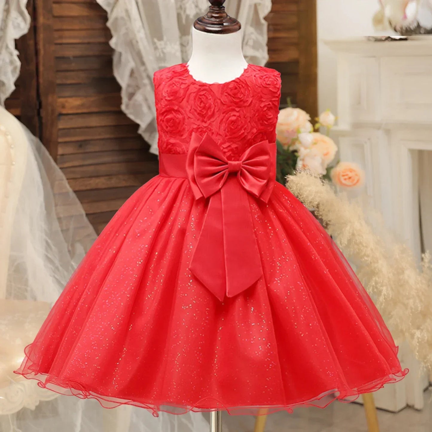 Flower Girls Dress for Wedding Princess Party Dresses Children's Clothing Kids Dresses for Girls for 4 6 8 9 10 Yrs Summer Dress