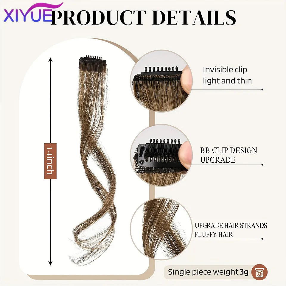 XIYUE Women's synthetic dragon whisker bangs wig is suitable for daily gatherings