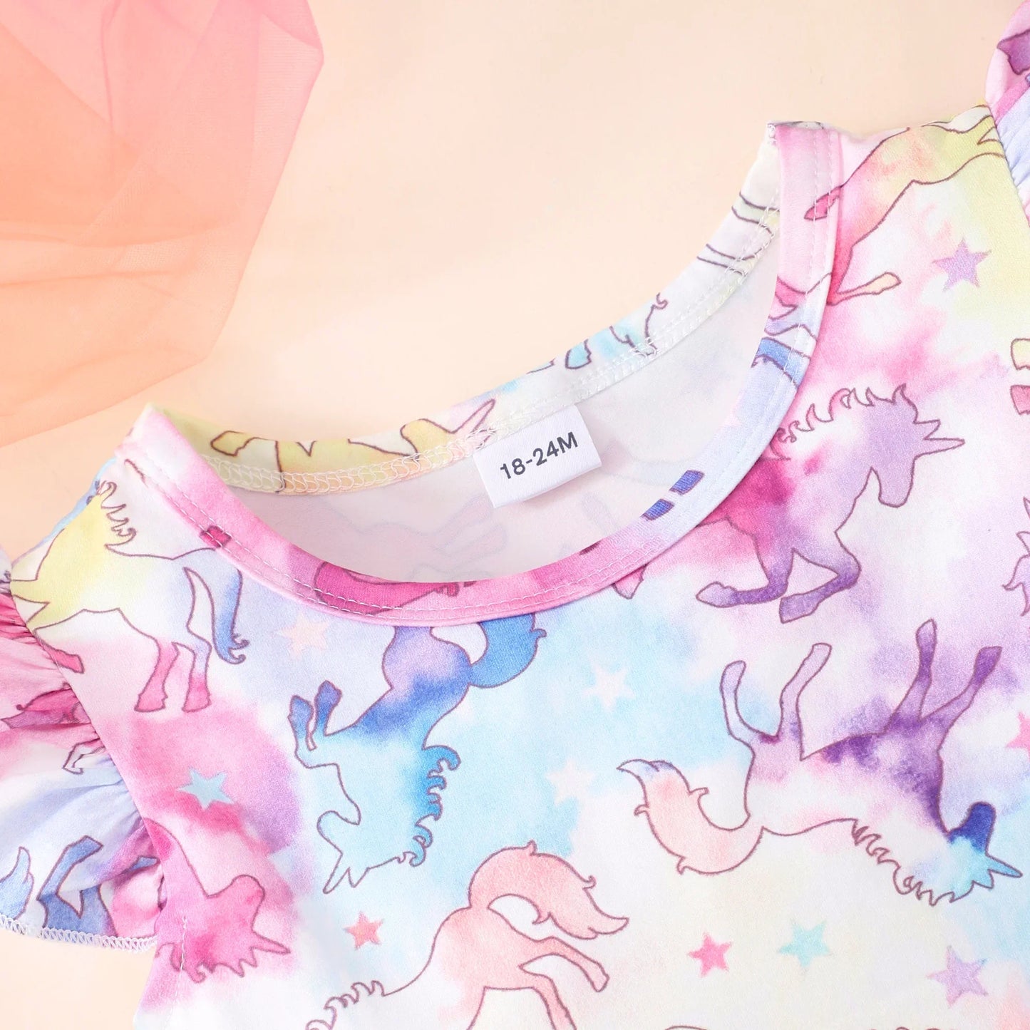 New Dinosaur Unicorn Dress Kids Girl Clothes Summer Short Sleeve Casua Fashion Birthday Baby Girl Dress 2 3 4 5 6 7 8 Years Old