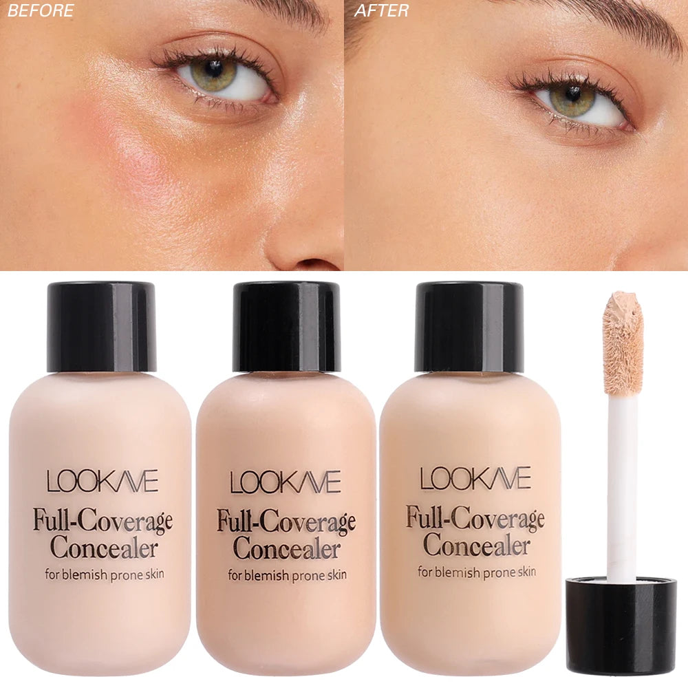 Mini Liquid Concealer Foundation Cream Texture Covers Acne Marks Dark Circle Multifunction Face Makeup Lasting Brighten Cosmetic