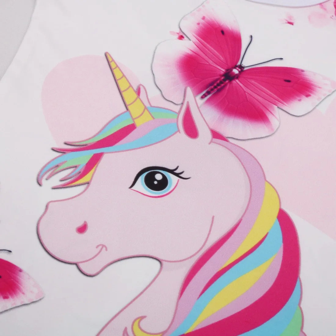 2023 New Summer Children Princess Dress Cartoon Unicorn Butterfly Cotton Dress Sleeveless Party Girl Kid Rainbow Dresses Clothes