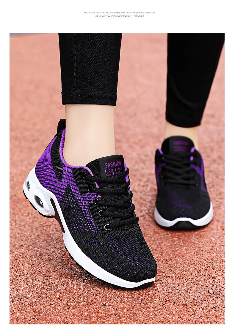 Sports shoes Women's new women's shoes summer large size casual comfortable breathable lace-up sports running shoes