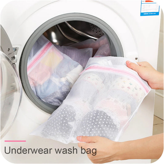 3 Size Zipped Laundry Bags Reusable Washing Machine Clothing Care Washing Bag Mesh Net Bra Socks Lingerie Underwear Laundry Bags