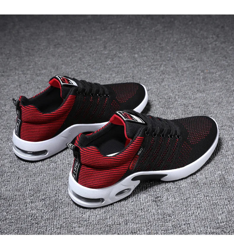 New Trendy Fashion Shoes Men's Breathable Lace-Up Running Shoes Light Casual Sports Wear Resistant Mesh Shoes