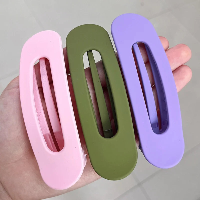 1/2/3PCS Korean Frosted Hair Clip for Women Large Matte Hairpins Hairgrips Hair Big Clip Bangs Barrettes Girls Hair Accessories