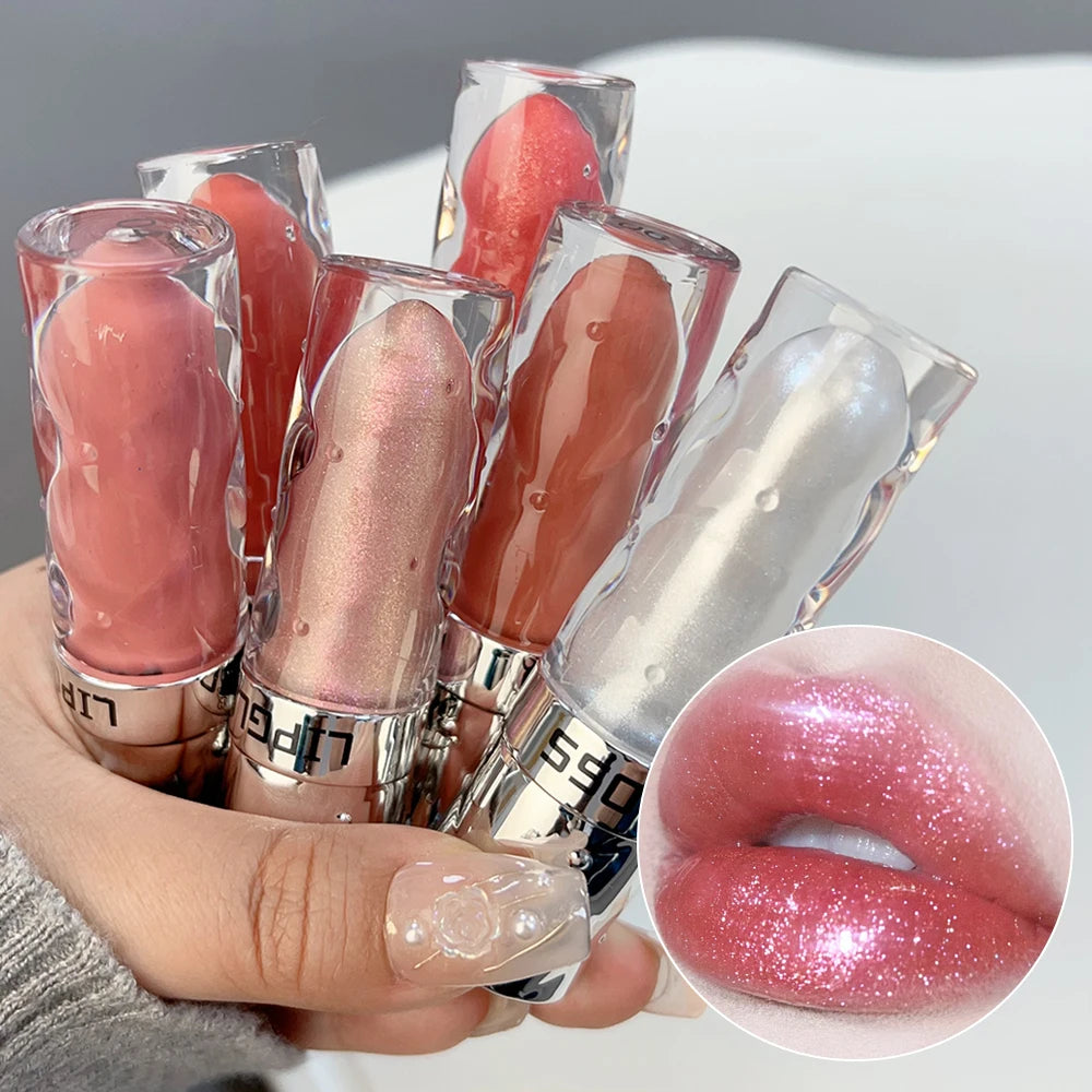 Pearl Shiny Mirror Lip Gloss Waterproof Moisturizing Diamond Glitter Liquid Lipstick Lasting Shine Women Lips Makeup Cosmetics