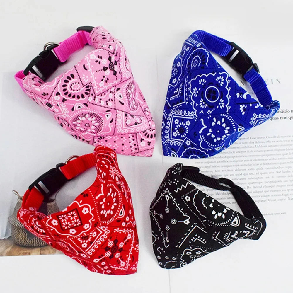 Dog Bandana Collar Scarf for Puppy & Cat Small Medium Large Dogs Adjustable Collars Pet Handkerchief Bibs Dress-up Accessories