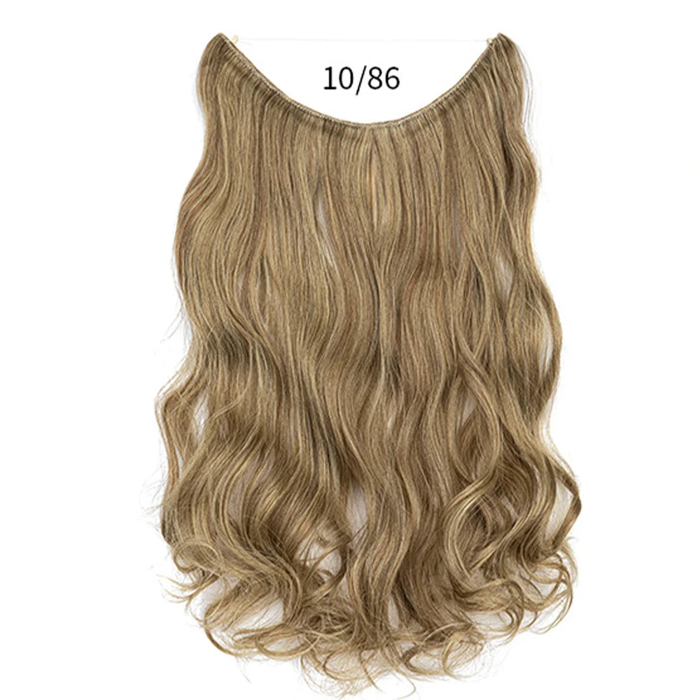 No Clip Synthetic Wave Hair Extensions Invisible Curly wig  Accessorie Hairpieces Heat Resistant Long Hair For Women  Hairextens