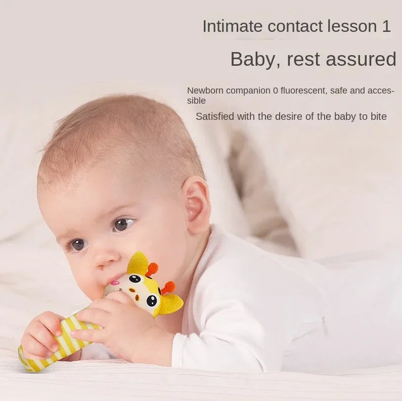 0-12 Months Cute Animal Baby Rattle Newborn Rattle Hand Bell Mobiles Toy Newborn Plush Bebe Toys Baby Gifts Toddler Toys