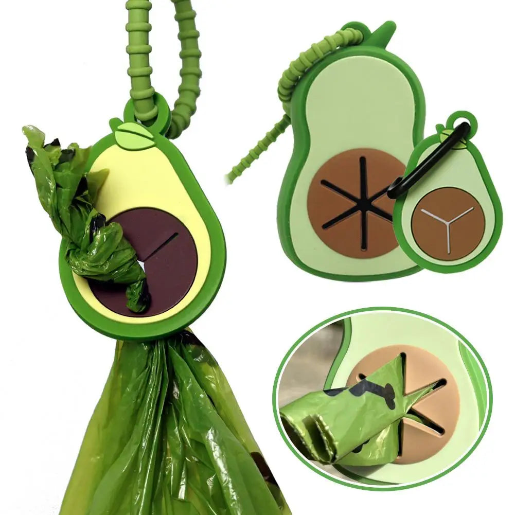 Avocado Dog Poop Bag Dispenser/bag Holder With Lanyard Carabiner Portable Waterproof Wear-resistant Hanging Dog Poop Bag Holder