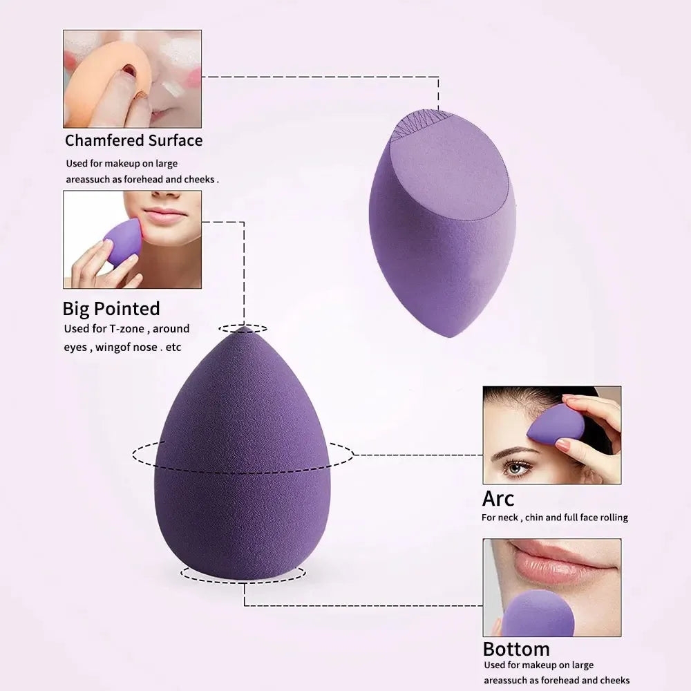 4/8pcs Makeup Sponge Blender Beauty Egg Cosmetic Puff Soft Foundation Sponges Powder Puff Women Make Up Accessories Beauty Tools