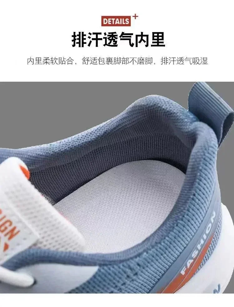 Mens Running Shoes Breathable Knit Sport Sneakers Cushion Casual Gym Athletic Trainers Outdoor Jogging Tennis Shoes