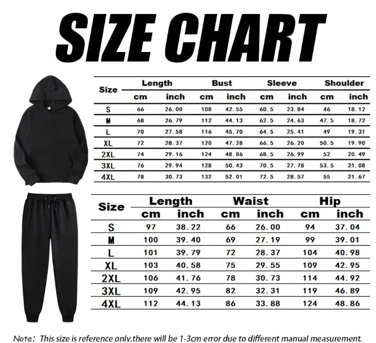 Men's Casual Sports Tracksuits Fashion Hoodies +Pants Suit Outdoor Running Fitness Sportswear Autumn Winter Male Fleece Clothing