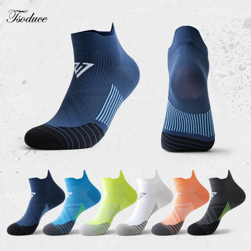 Summer Running Socks Men Women Fitness Sports Quick-drying Sweat-absorbing Breathable Anti-friction Marathon Ankle Tab Socks