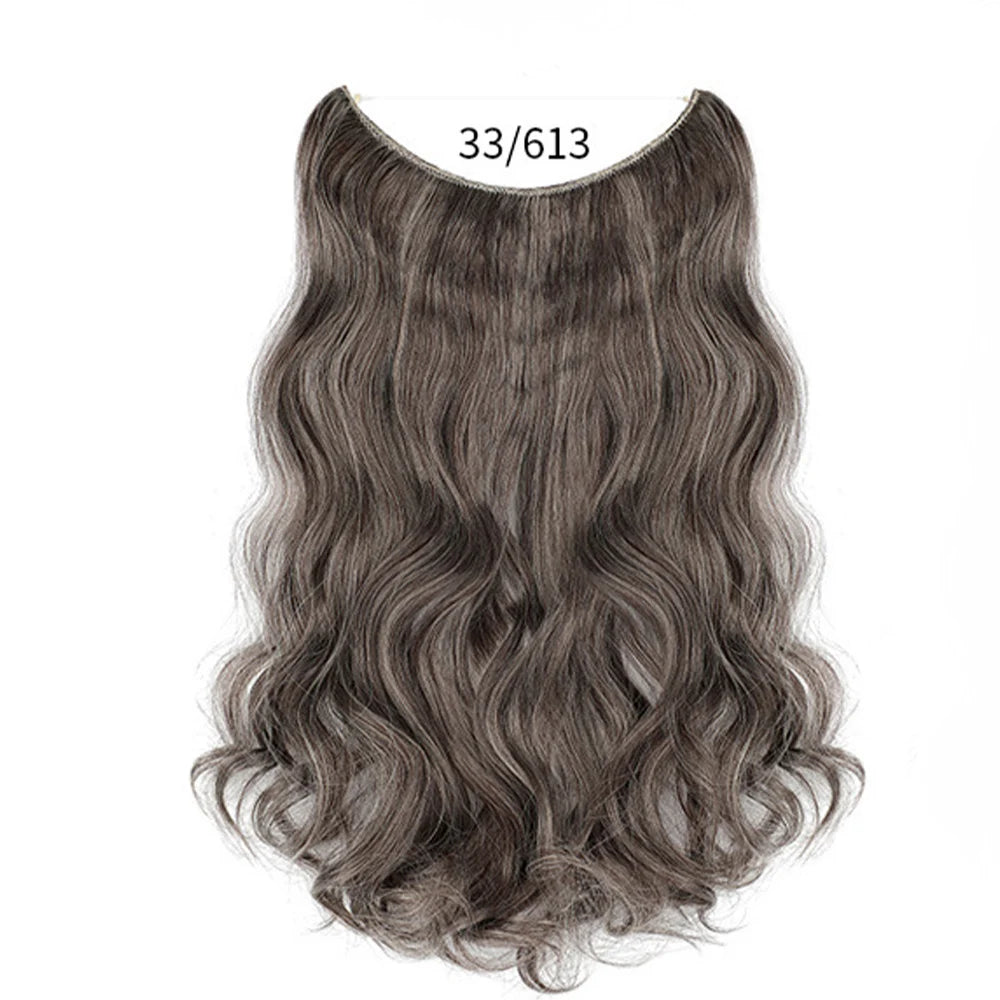 No Clip Synthetic Wave Hair Extensions Invisible Curly wig  Accessorie Hairpieces Heat Resistant Long Hair For Women  Hairextens