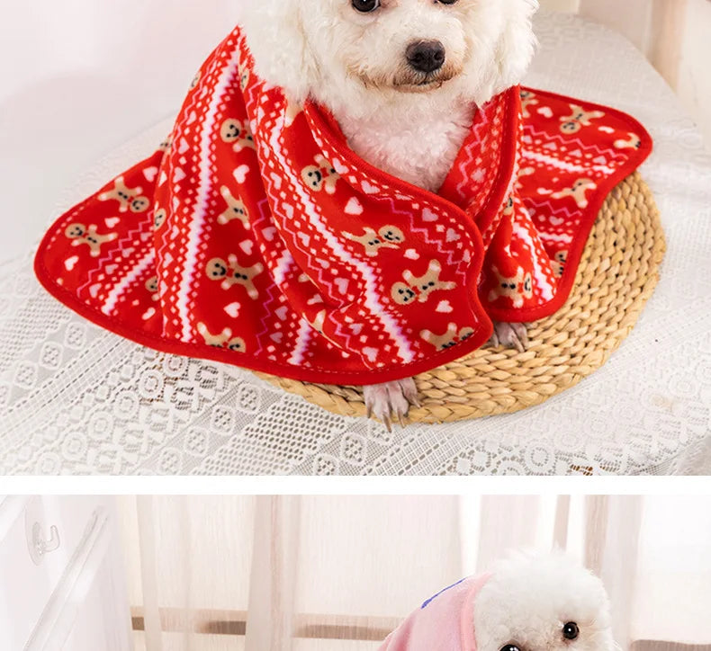 Warm Soft Pet Dog Blanket Mat Plush Thin Pet Sleeping Blanket for Dogs Cats Warm Breathable Cat Cover Blanket Pet Dog Supplies