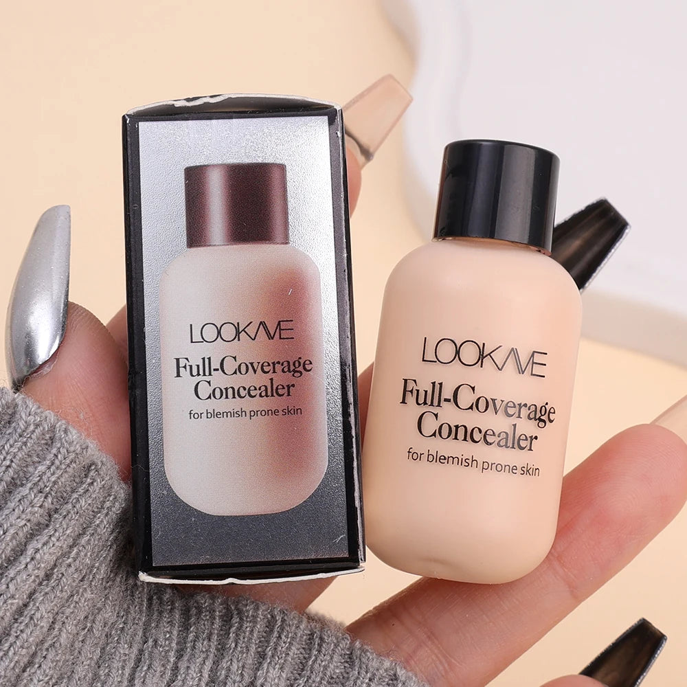 Mini Liquid Concealer Foundation Cream Texture Covers Acne Marks Dark Circle Multifunction Face Makeup Lasting Brighten Cosmetic