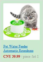 Pet Cat Dog Water Drinker Dispenser Food Stand Hamster Feeder Dish Bowl Bottle Automatic Fountain Drinker 4 Colors