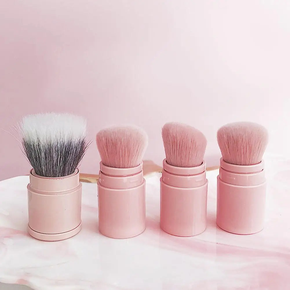 Retractable Makeup Brush Portable Mini Soft Loose Powder Blending Blush Brush Multi Functional Beauty Makeup Tool