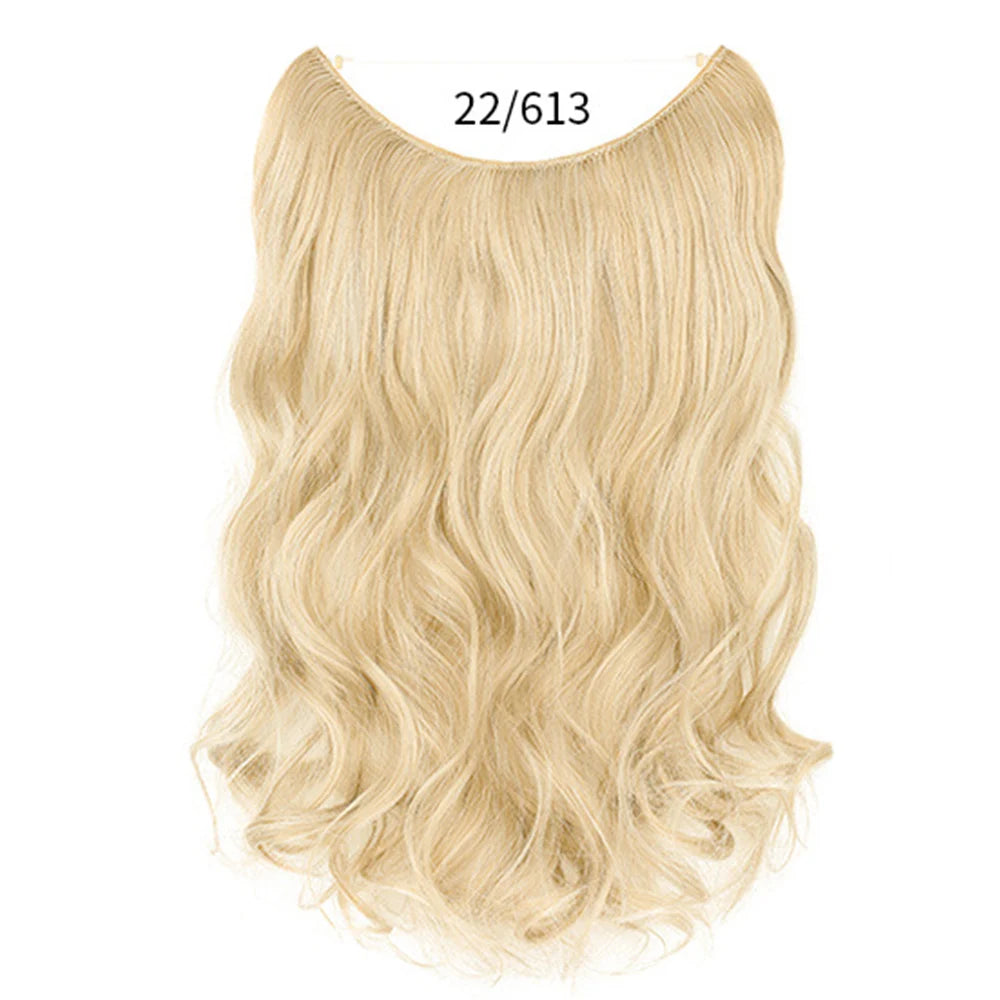 No Clip Synthetic Wave Hair Extensions Invisible Curly wig  Accessorie Hairpieces Heat Resistant Long Hair For Women  Hairextens